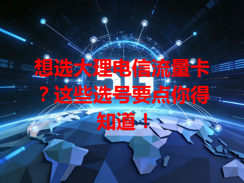 想选大理电信流量卡？这些选号要点你得知道！