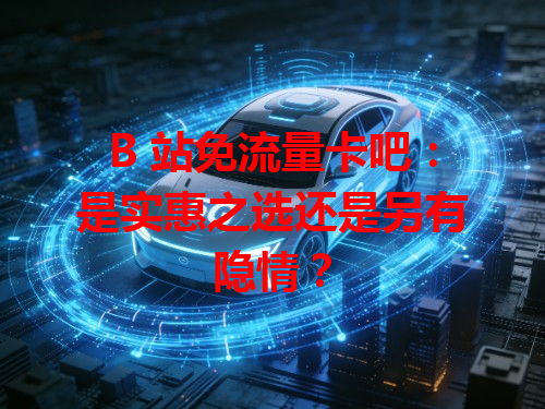 B 站免流量卡吧：是实惠之选还是另有隐情？