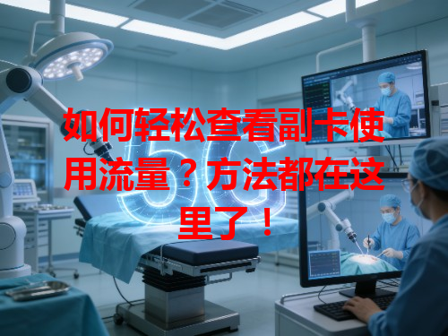 如何轻松查看副卡使用流量？方法都在这里了！