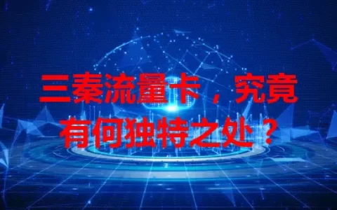 三秦流量卡，究竟有何独特之处？