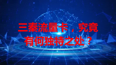 三秦流量卡,究竟有何独特之处?