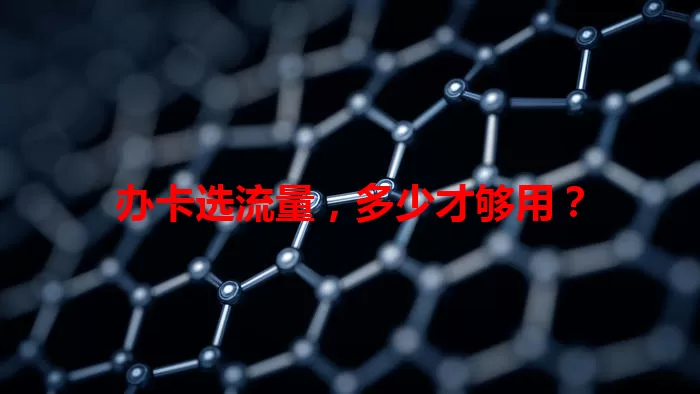 办卡选流量,多少才够用?