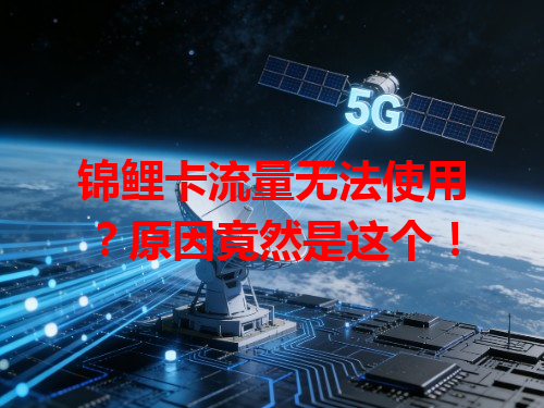 锦鲤卡流量无法使用？原因竟然是这个！
