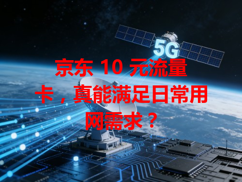 京东 10 元流量卡，真能满足日常用网需求？