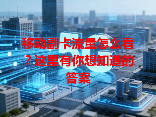 移动副卡流量怎么看？这里有你想知道的答案