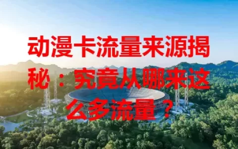 动漫卡流量来源揭秘：究竟从哪来这么多流量？