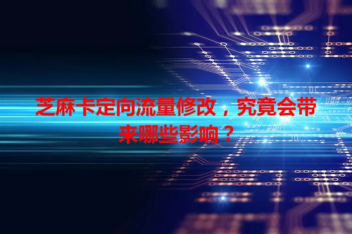 芝麻卡定向流量修改,究竟会带来哪些影响?