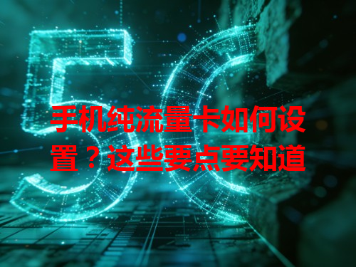 手机纯流量卡如何设置？这些要点要知道
