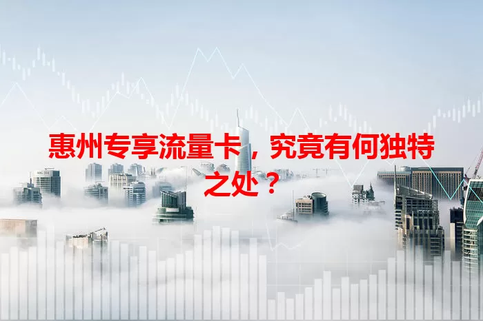 惠州专享流量卡,究竟有何独特之处?