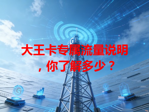 大王卡专属流量说明，你了解多少？