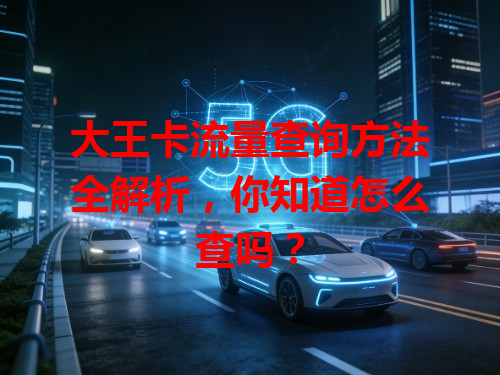 大王卡流量查询方法全解析，你知道怎么查吗？