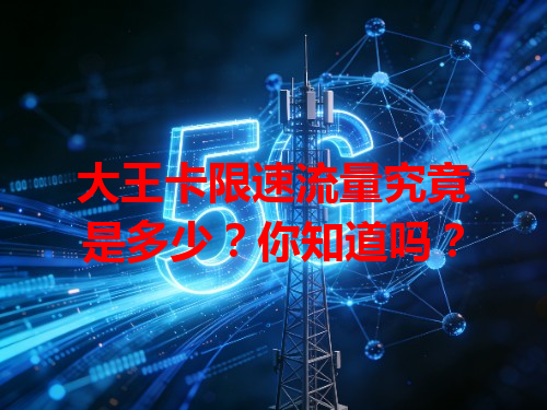 大王卡限速流量究竟是多少？你知道吗？