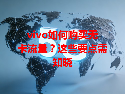 vivo如何购买无卡流量？这些要点需知晓