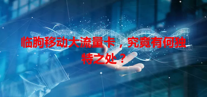 临朐移动大流量卡,究竟有何独特之处?