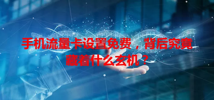手机流量卡设置免费,背后究竟藏着什么玄机?