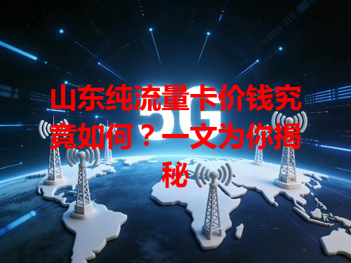 山东纯流量卡价钱究竟如何？一文为你揭秘