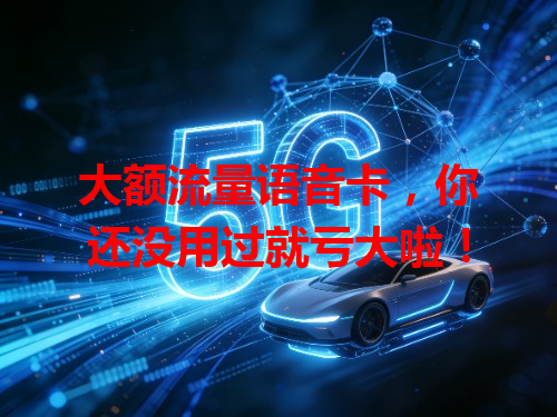 大额流量语音卡，你还没用过就亏大啦！