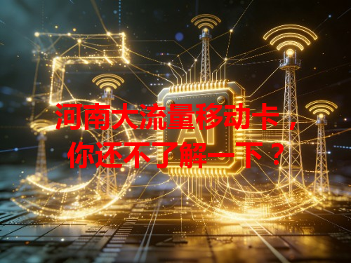 河南大流量移动卡，你还不了解一下？