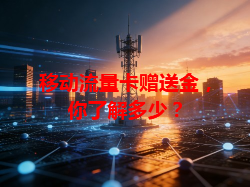 移动流量卡赠送金，你了解多少？