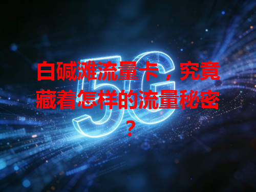 白碱滩流量卡，究竟藏着怎样的流量秘密？