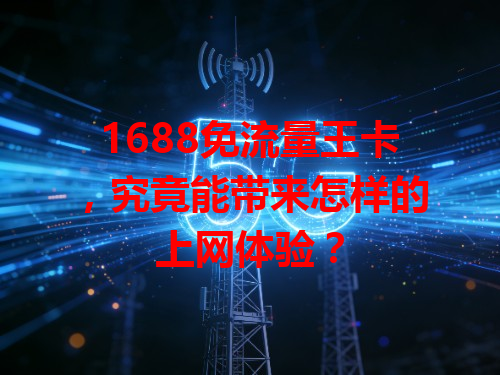 1688免流量王卡，究竟能带来怎样的上网体验？