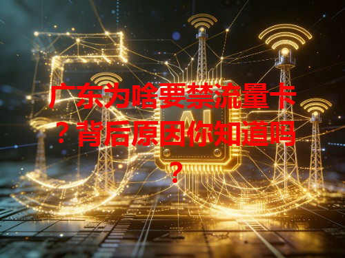 广东为啥要禁流量卡？背后原因你知道吗？