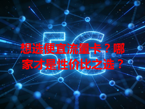 想选便宜流量卡？哪家才是性价比之选？