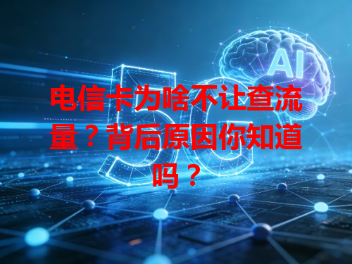 电信卡为啥不让查流量？背后原因你知道吗？