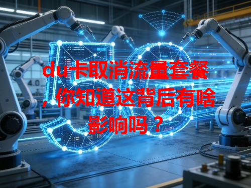 du卡取消流量套餐，你知道这背后有啥影响吗？