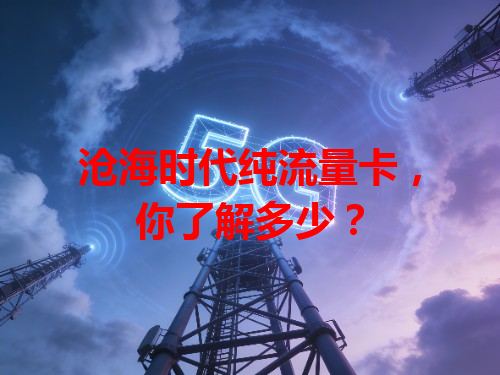沧海时代纯流量卡，你了解多少？