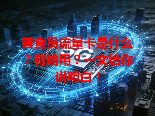 普查员流量卡是什么？有啥用？一文给你讲明白！