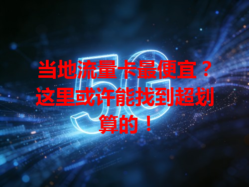 当地流量卡最便宜？这里或许能找到超划算的！