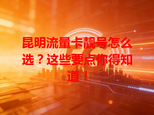 昆明流量卡靓号怎么选？这些要点你得知道！
