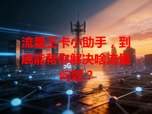 流量王卡小助手，到底能帮你解决啥流量问题？