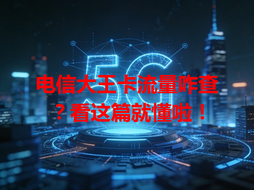 电信大王卡流量咋查？看这篇就懂啦！