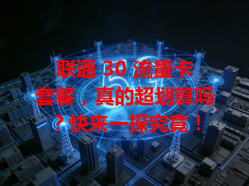 联通 30 流量卡套餐,真的超划算吗?快来一探究竟!