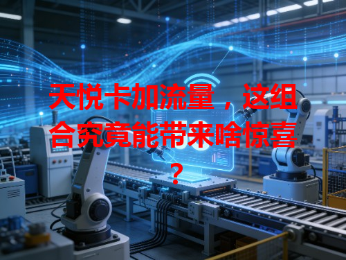 天悦卡加流量，这组合究竟能带来啥惊喜？