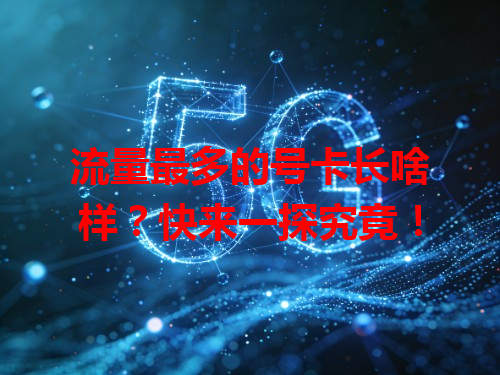 流量最多的号卡长啥样？快来一探究竟！