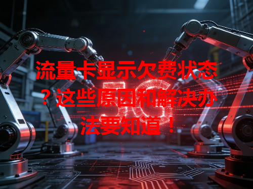流量卡显示欠费状态？这些原因和解决办法要知道！