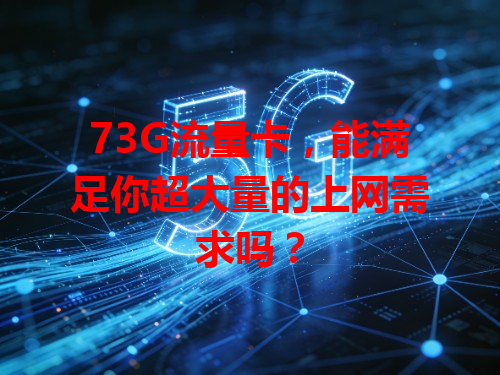 73G流量卡，能满足你超大量的上网需求吗？