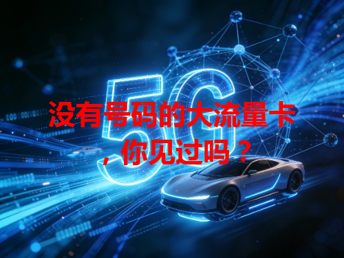 没有号码的大流量卡，你见过吗？