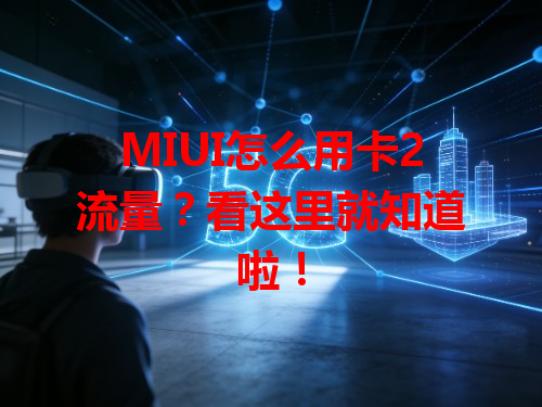 MIUI怎么用卡2流量？看这里就知道啦！