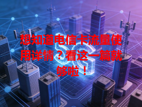 想知道电信卡流量使用详情？看这一篇就够啦！