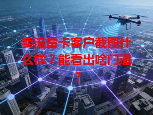 卖流量卡客户截图什么样？能看出啥门道？