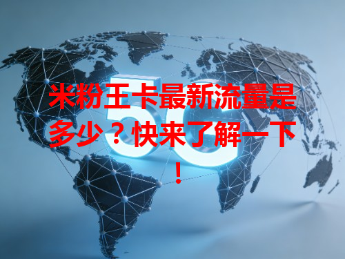 米粉王卡最新流量是多少？快来了解一下！