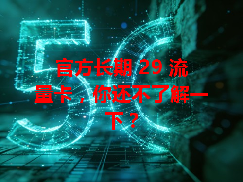 官方长期 29 流量卡，你还不了解一下？