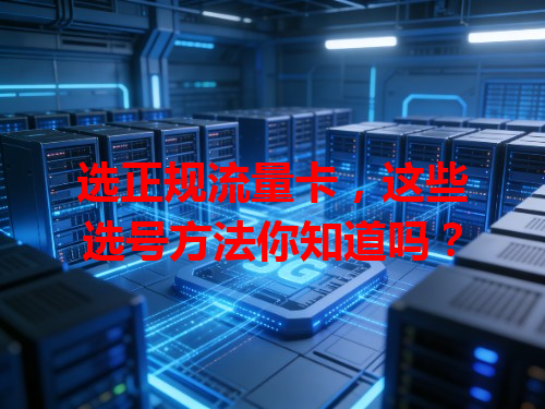 选正规流量卡，这些选号方法你知道吗？