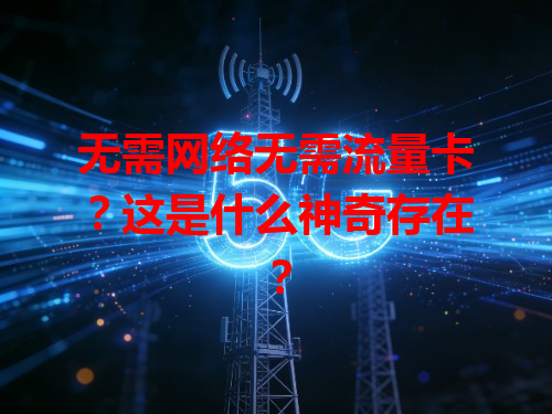无需网络无需流量卡？这是什么神奇存在？