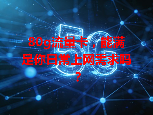 80g流量卡，能满足你日常上网需求吗？