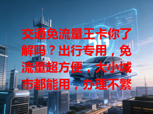 交通免流量王卡你了解吗？出行专用，免流量超方便，大小城市都能用，办理不繁琐，让旅途上网无忧！